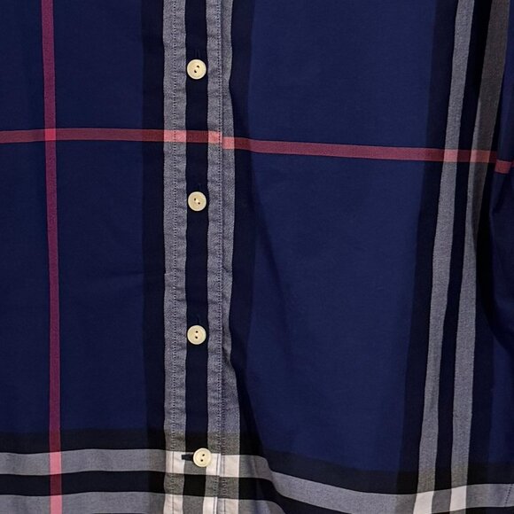 Hinson Wu Long Sleeve Blouse Oversized Plaid Blue M - Picture 2 of 4